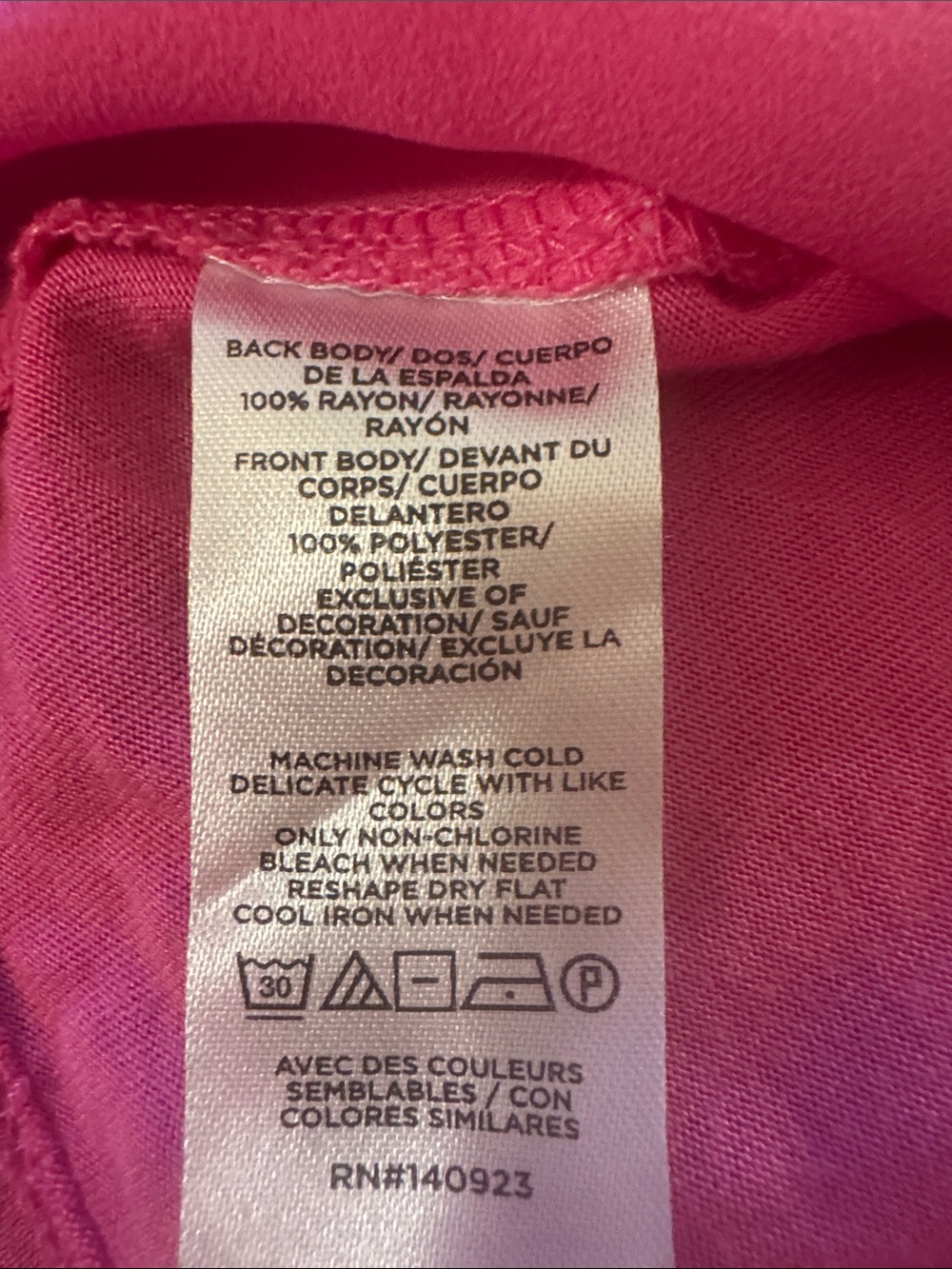 LOFT Hot Pink Ruffle Neck Sleeveless Shell - Picture 3 of 5